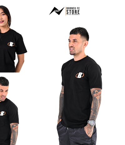 T-SHIRT BORNEO TYPOGRAPH BLACK